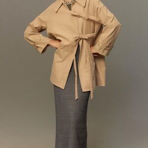 Maeve Tan Wrap Jacket